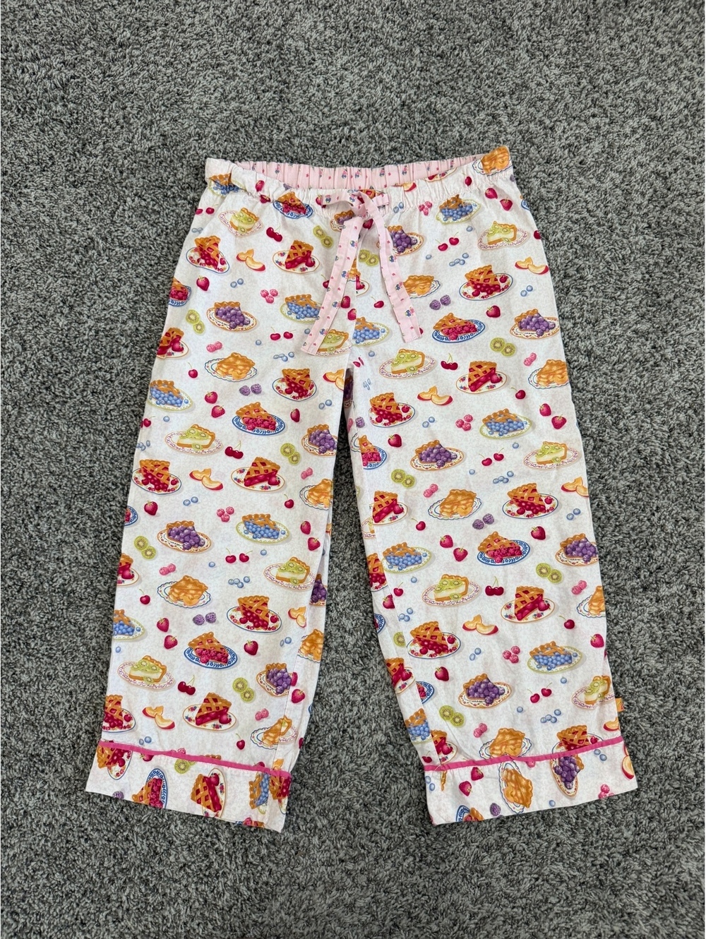 Nick & Nora 100% Cotton Fruit Pie Novelty Sleepwear Pajama Pants Women's Size M